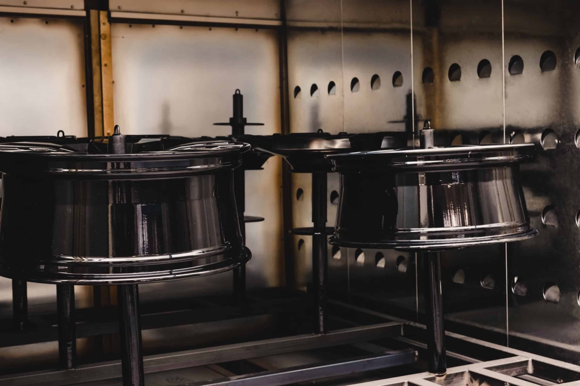Felgen im Einbrennofen